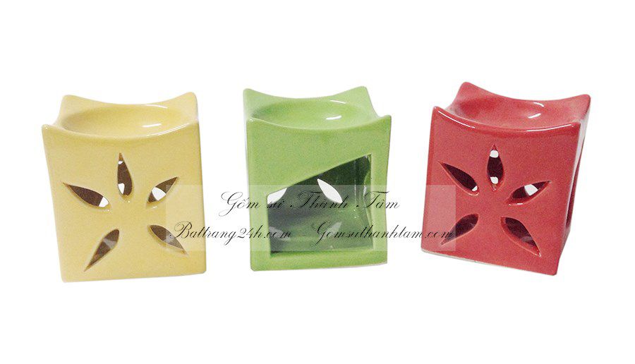 đèn tinh dầu nến gốm sứ bát tràng giá rẻ, đèn đốt nến bát tràng