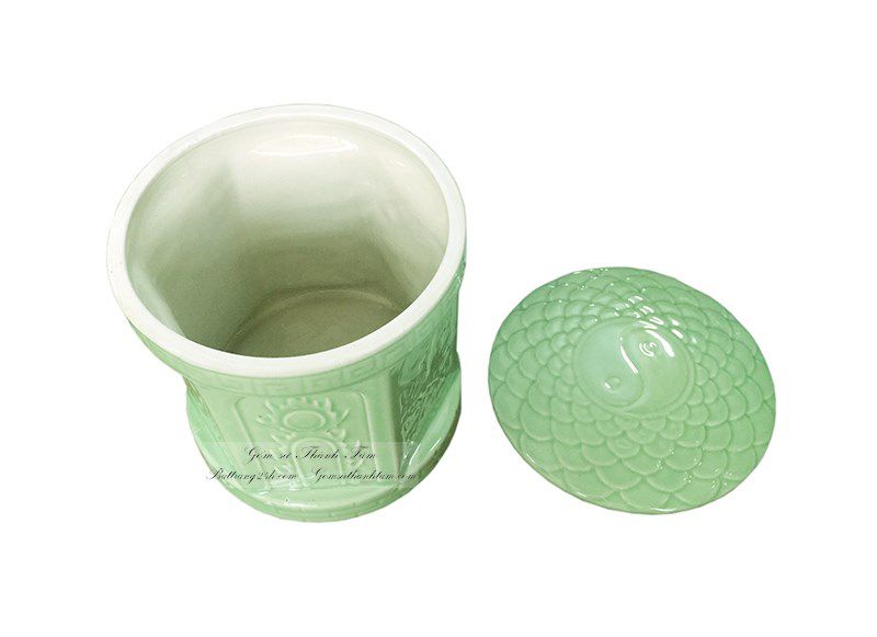 Hũ tro cốt men xanh ngọc