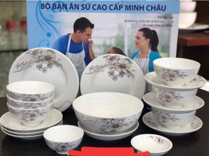 Sản phẩm bát đĩa của thương hiệu Minh Châu