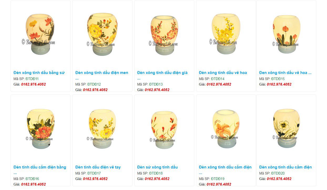 tổng hợp các mẫu đèn tinh dầu đốt điện cao cấp