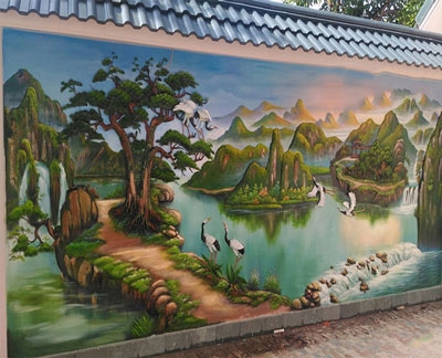 Giới thiệu tranh trang trí sân vườn đẹp tại Bát Tràng