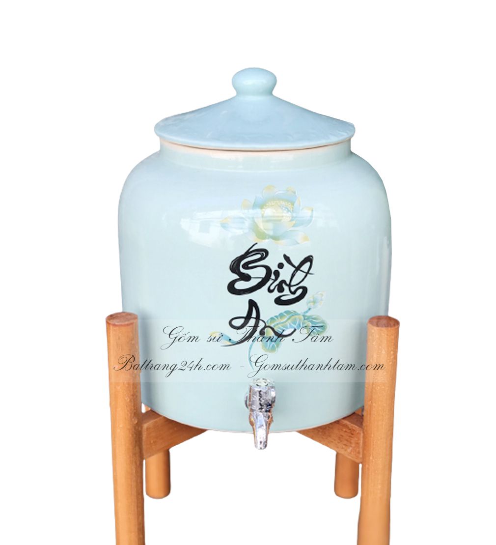 Đại lý bán bình nước gốm Bát Tràng chính hãng, cao cấp, chất lượng dày dặn vẽ chữ Bình An ý nghĩa, đẹp mắt, giá thành tốt nhất thị trường