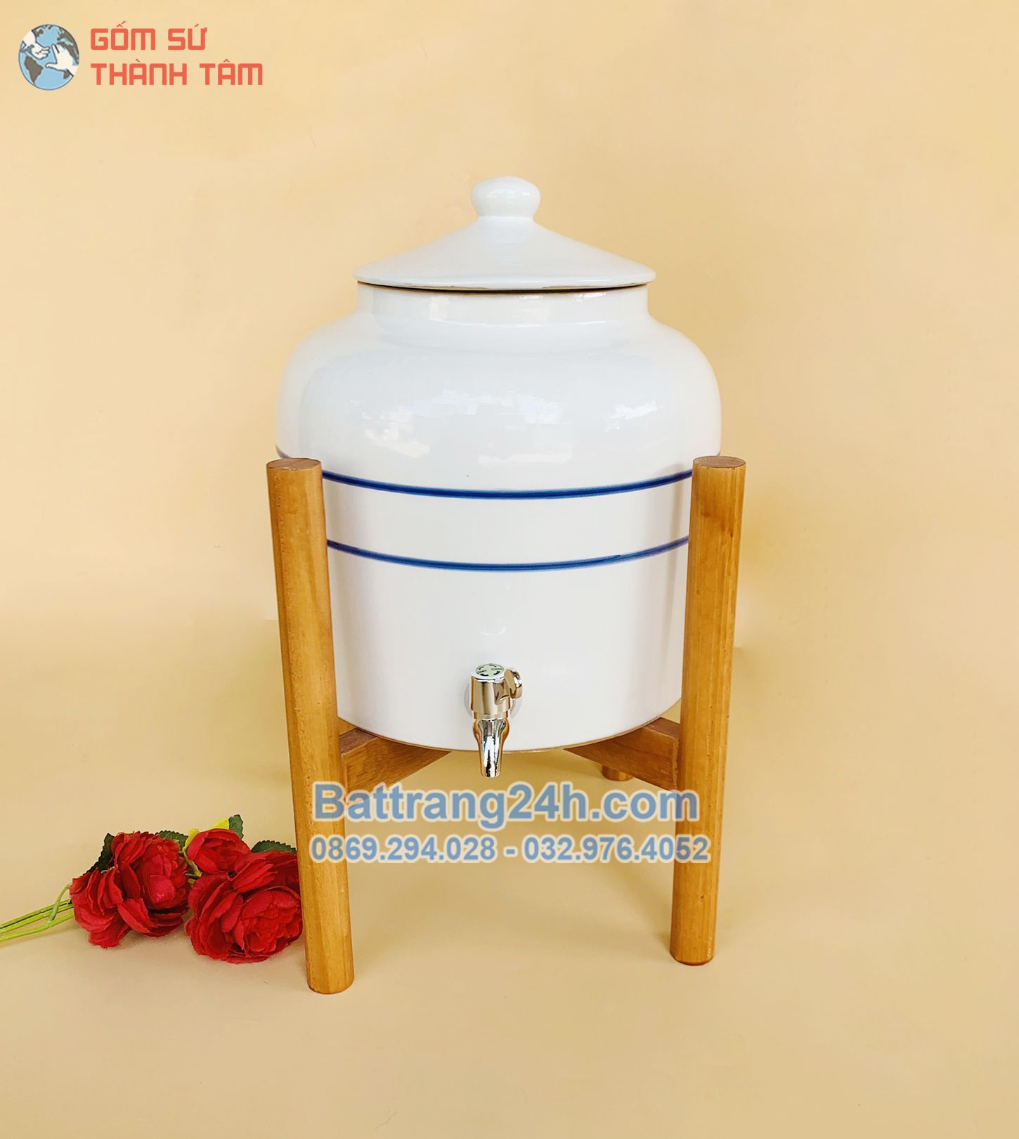 BÌNH SỨ 5 LÍT CÓ VÒI DỄ RÓT NƯỚC DỄ VỆ SINH HÀNG NGÀY