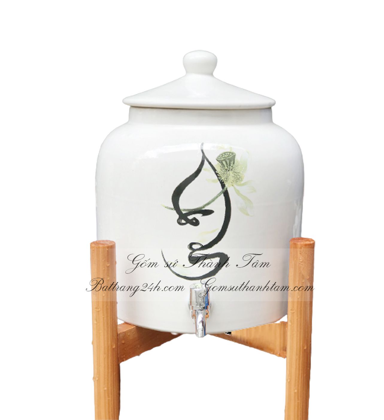 Xưởng sản xuất bình nước gốm sứ Bát Tràng cao cấp, chính hãng vẽ hoa văn đẹp mắt dùng trong nhà hàng, quán ăn sang trọng đẹp mắt