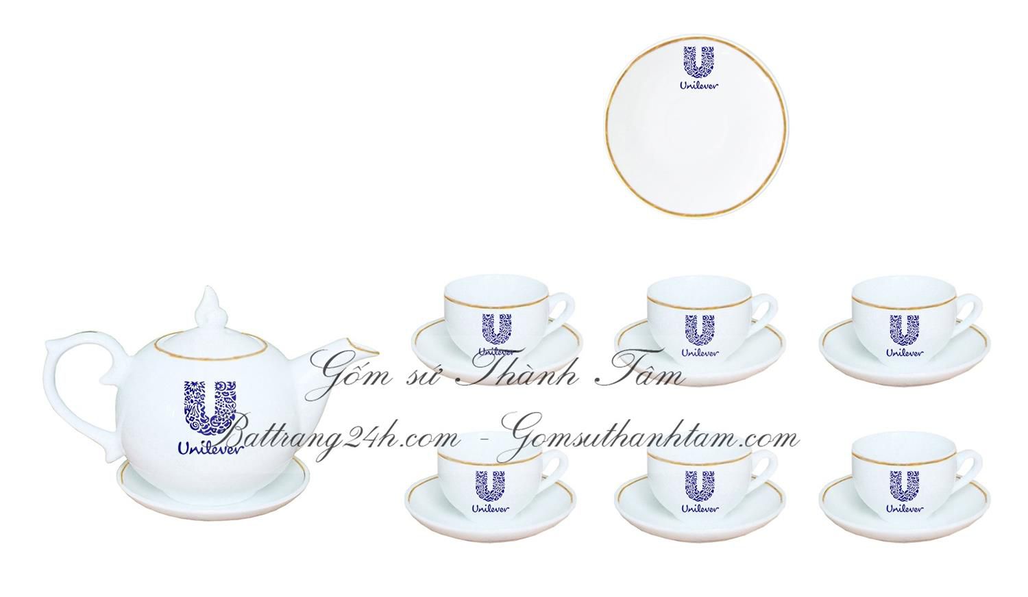 bộ ấm chén cao cấp gốm sứ bát tràng, bộ ấm chén giá rẻ