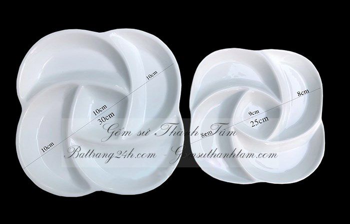 Bán bộ khay đĩa sứ màu men trắng tinh, trắng bóng cao cấp giá rẻ tận gốc tại hà nội, HCM, bộ khay đĩa sứ chất lượng