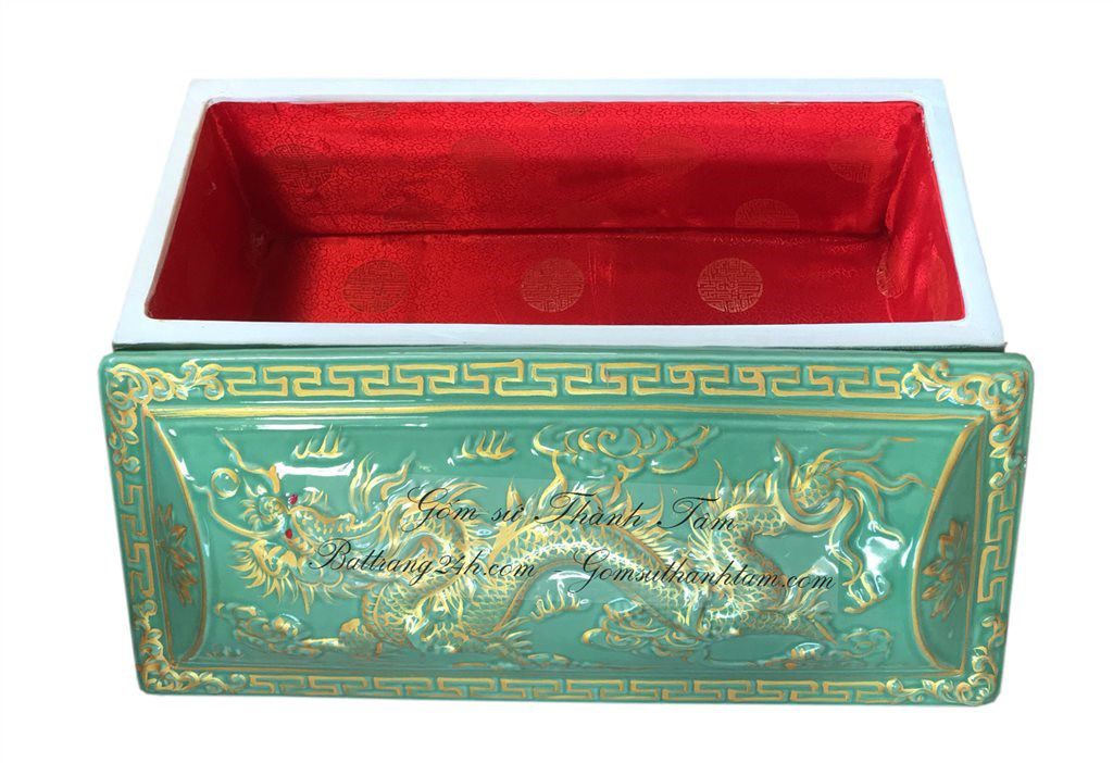 Bán bộ quách chất lượng màu men xanh đẹp nhất ở đâu tốt để cái tảng, bộ quách tiểu chôn cất phong thủy tâm linh