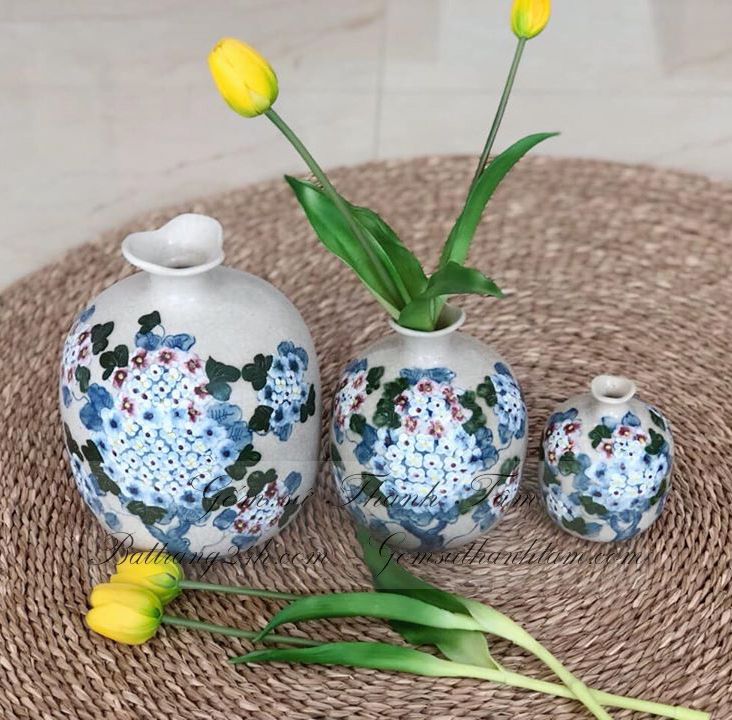 Bán lọ hoa để bàn bằng gốm sứ Bát Tràng, lọ hoa cao cấp nghệ thuật chất lượng giá rẻ tốt nhất