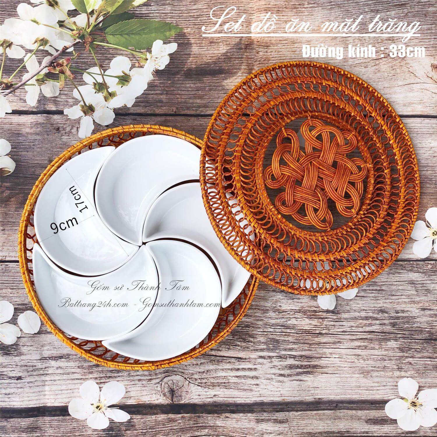 Cung cấp sỉ lẻ, khay bánh kẹo tròn, khay đựng bánh, khay đựng mứt bằng gốm sứ đẹp