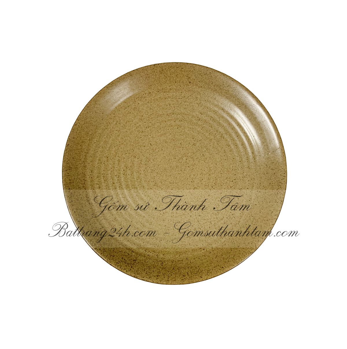 Đĩa sứ tròn đẹp có đường viền giả vuốt hàng gốm Bát Tràng cao cấp xuất khẩu