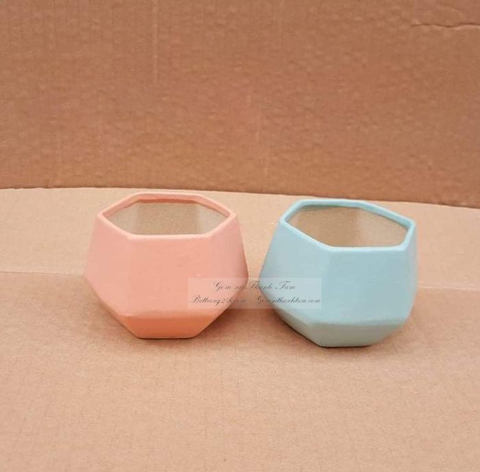 Mua chậu trồng sen đá nhiều màu sắc kiểu dáng độc đáo, đẹp mắt gốm Bát Tràng giá rẻ