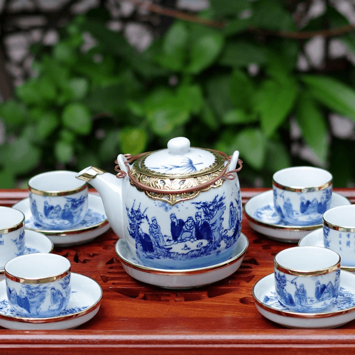 Ấm men xanh bọc đồng Bát Tràng - Sản phẩm cao cấp và tinh tế cho bàn trà