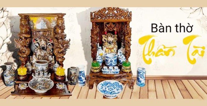 Ông Thần Tài đặt bên trái, Ông Địa đặt bên phải Ông Thần Tài đặt bên trái, Ông Địa đặt bên phải