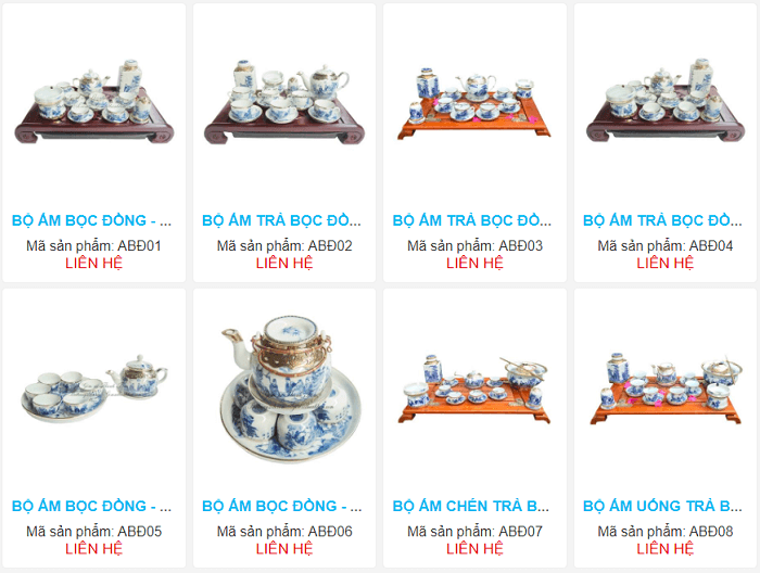 Ấm trà xanh bọc đồng - Bộ ấm chén Bát Tràng phổ biến Ấm trà xanh bọc đồng - Bộ ấm chén Bát Tràng phổ biến