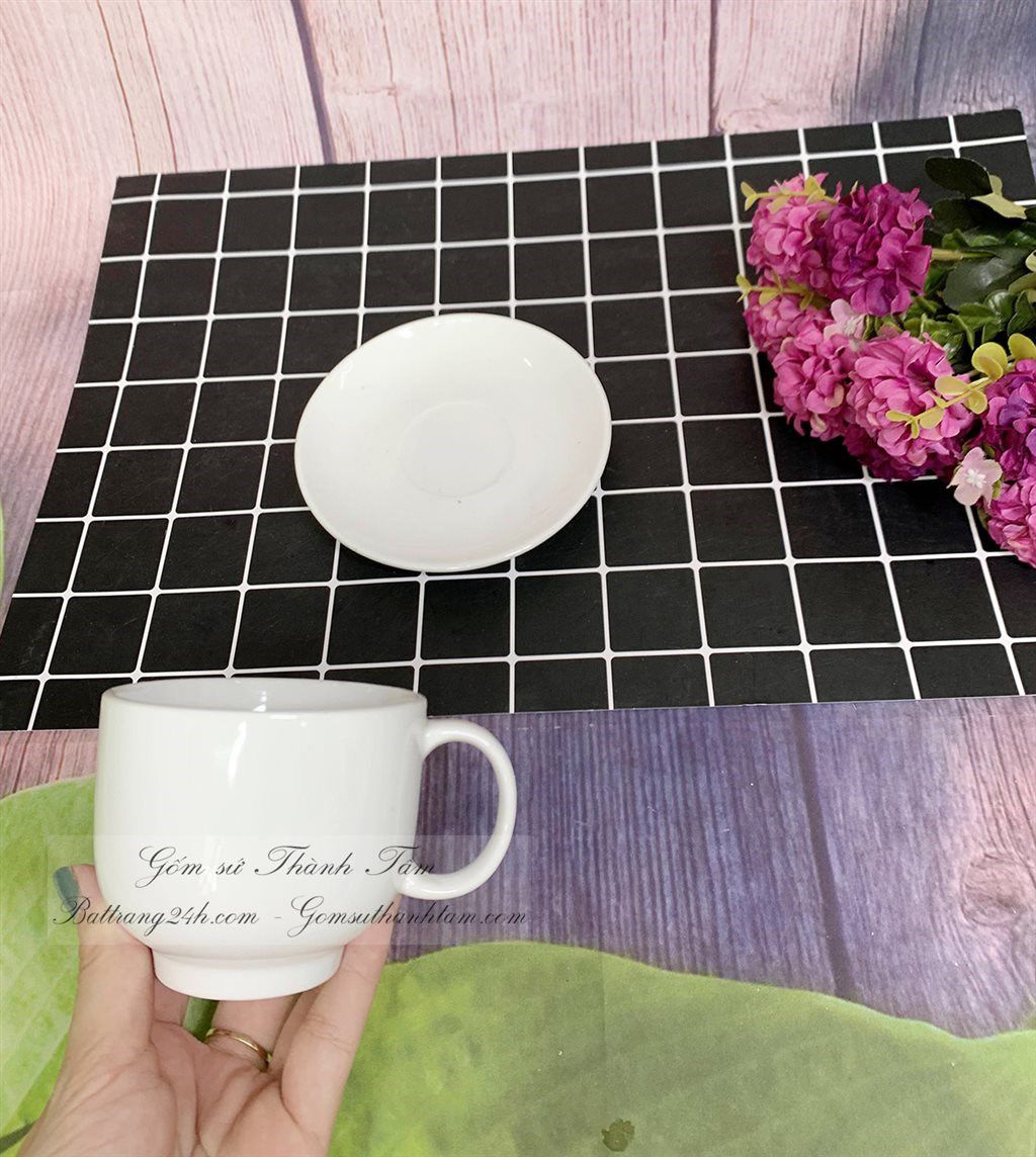 Mua bộ ly, tách sứ uống café latte dung tích lớn nhỏ mẫu mã đa dạng, bộ ly, tách chất lượng hàng gốm sứ Bát Tràng cao cấp