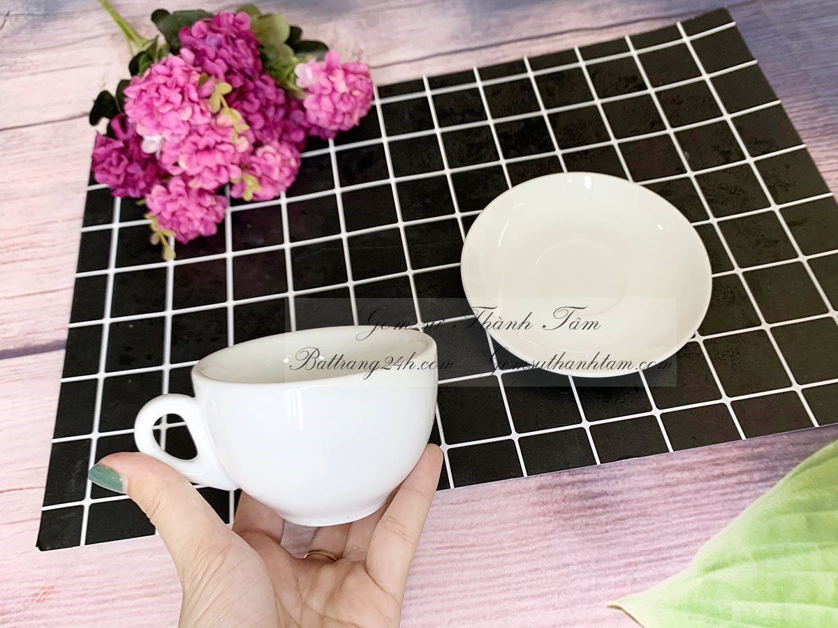 Mua bộ tách café gốm sứ Bát Tràng kèm đĩa sứ, bộ tách café gốm sứ đẹp mắt chất lượng nhất