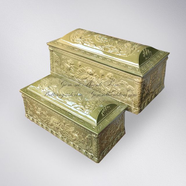 Quách tiểu gốm sứ Bát Tràng cao cấp chuẩn phong thủy hoa văn đẹp mắt, chất lượng