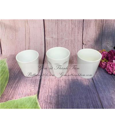 3 cốc sứ trắng không quai đẹp giá rẻ nhất | Mã LS020