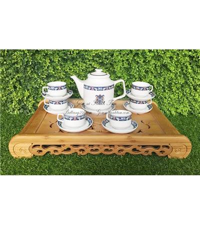 Ấm phúc lộc thọ men trắng viền đẹp, giá thành tốt nhất
