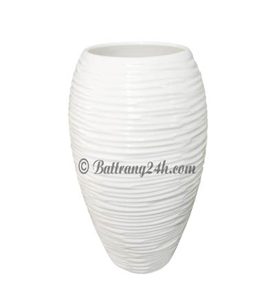 Bình hoa trắng in logo quà tặng 