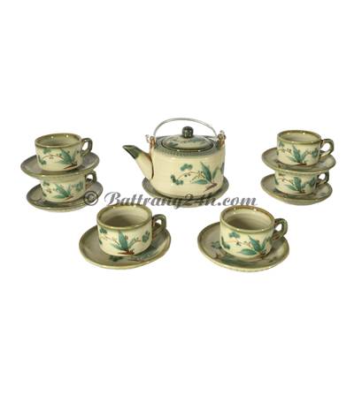 Bộ ấm chén xanh ngọc đẹp 
