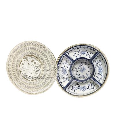 Bộ khay sứ đựng thức ăn 014