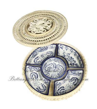 Bộ khay sứ đựng thức an 05
