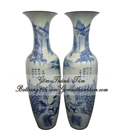 Đôi Lọ Vẽ Chim Công