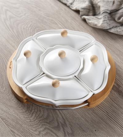 Khay mứt tết gốm sứ Bát Tràng đựng bánh mứt kẹo đẹp mắt, giá rẻ