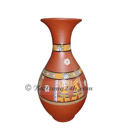Lọ hoa gốm đỏ Bát Tràng