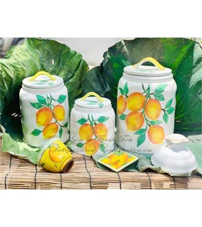 Vại sành muối dưa cà bằng gốm sứ Bát Tràng DT 5L, 3L, 2L bền đẹp